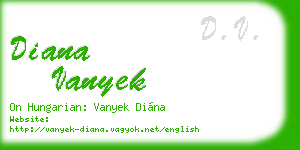 diana vanyek business card